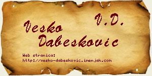 Vesko Dabesković vizit kartica